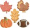 Fall Thanksgiving Cookie Cutters 5-Pc. Set Made in USA by Ann Clark